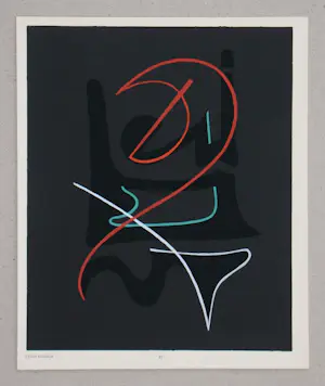 Cesar Domela - Abstracte compositie - 1952 - Sjabloon in gouachekleuren kopen? Bied vanaf 70!