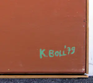 Kornelis Boll - Olieverf op doek, Jugendstill III - Ingelijst kopen? Bied vanaf 70!