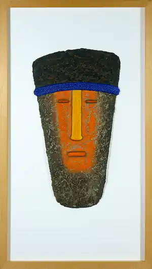 Alain Berck Vitz - Carborundum op geschept papier, Meditation Man - Ingelijst verkocht voor € 50!