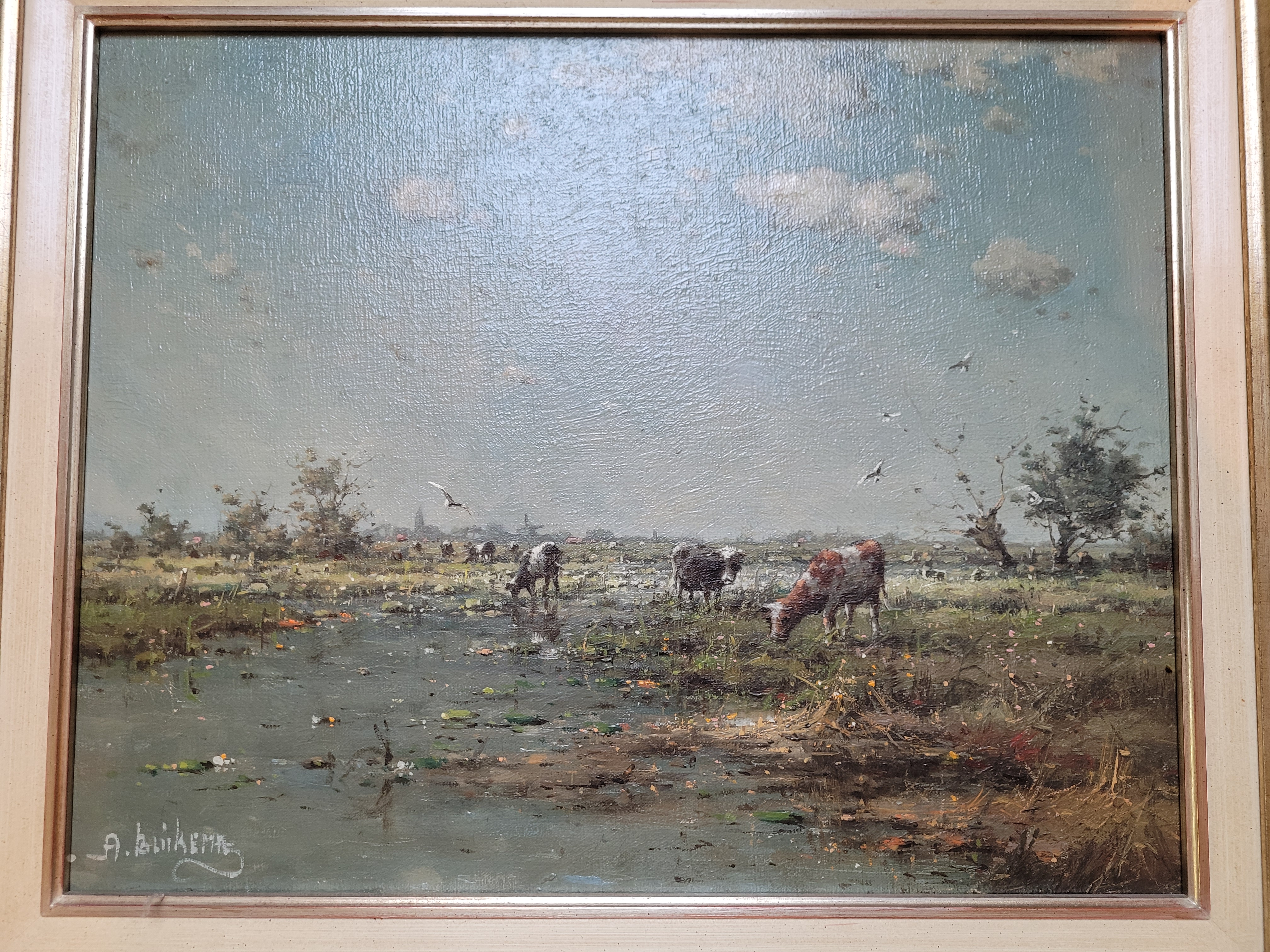 Albert Buikema - Landschap met koeien kopen? Bied vanaf 125!