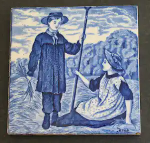 Wedgwood - Fliese "June" - aus der Serie "Month of the Year" kopen? Bied vanaf 35!