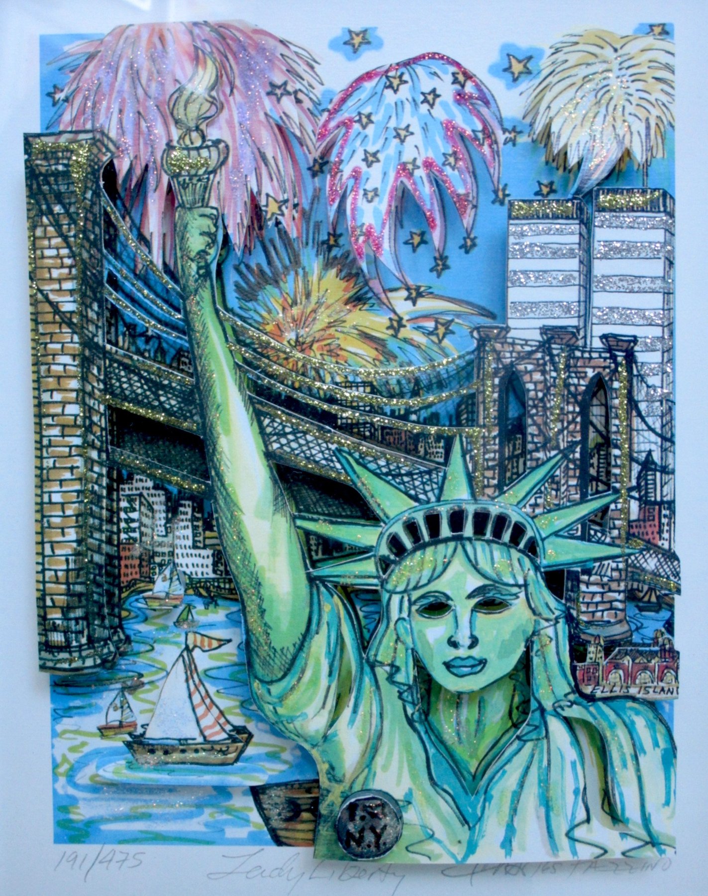 Charles Fazzino - Lady Liberty kopen? Bied vanaf 675!