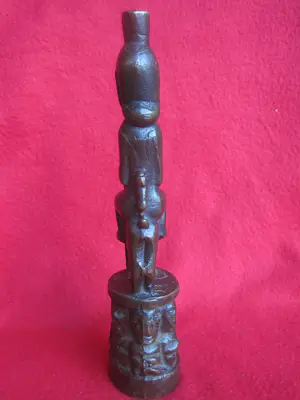 Batak - Bronzen bovenstuk rituele staf. kopen? Bied vanaf 160!