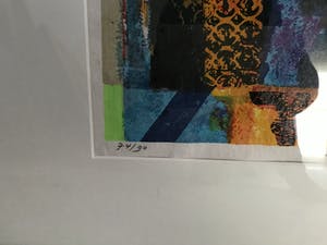 Jos Verwiel - Zeefdruk Nr. 74 - Blue Tombe - Ingelijst kopen? Bied vanaf 110!