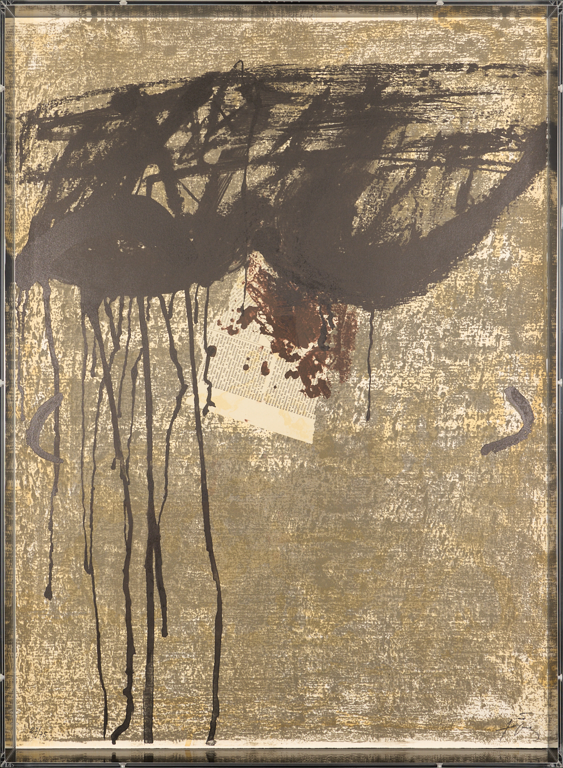 Antoni Tapies - Fraaie Litho - 1973 - Gesigneerd - in Swiss hand-made case kopen? Bied vanaf 1190!