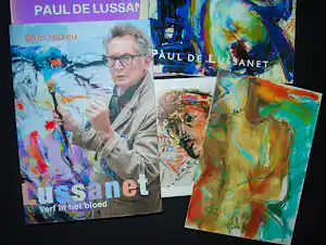 Paul de Lussanet - gesigneerde biografie, 2 catalogi en 2 uitnodigingskaarten kopen? Bied vanaf 40!