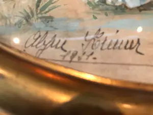 Niet of onleesbaar gesigneerd - Heel mooi romantische werkje in lijst , gesigneerd kopen? Bied vanaf 1!