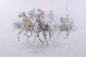Piet Klaasse - Aquarel, Polo I - Ingelijst kopen? Bied vanaf 50!