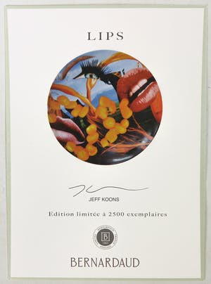 Jeff Koons - Gelimiteerd porseleinen bord - Lips - Uitgevoerd door Bernardaud kopen? Bied vanaf 1!