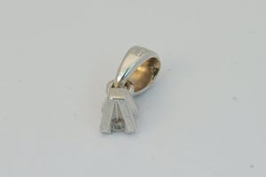 2507- wit-gouden 18 karaats solitairhanger - met briljant - 0.15ct - H/VS kopen? Bied vanaf 90!