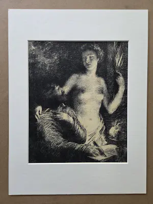 Henri Fantin-Latour - Inspiration. Uit L'Epreuve. Ingelijst. kopen? Bied vanaf 99!