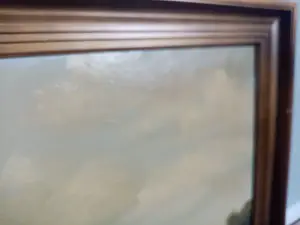 Niet of onleesbaar gesigneerd - Mooi olieverf schilderij van een landschap met een hutje op de hei kopen? Bied vanaf 1!