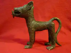 Benin - Bronzen luipaard. verkocht voor € 55!