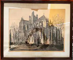 Hendrik de Laat - **Prijs verlaagd** Basiliek Sint-Jan 's-Hertogenbosch, Bijzondere versie GROOT verkocht voor € 95!