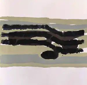 Raoul Ubac - Abstracte compositie, originele litho kopen? Bied vanaf 55!