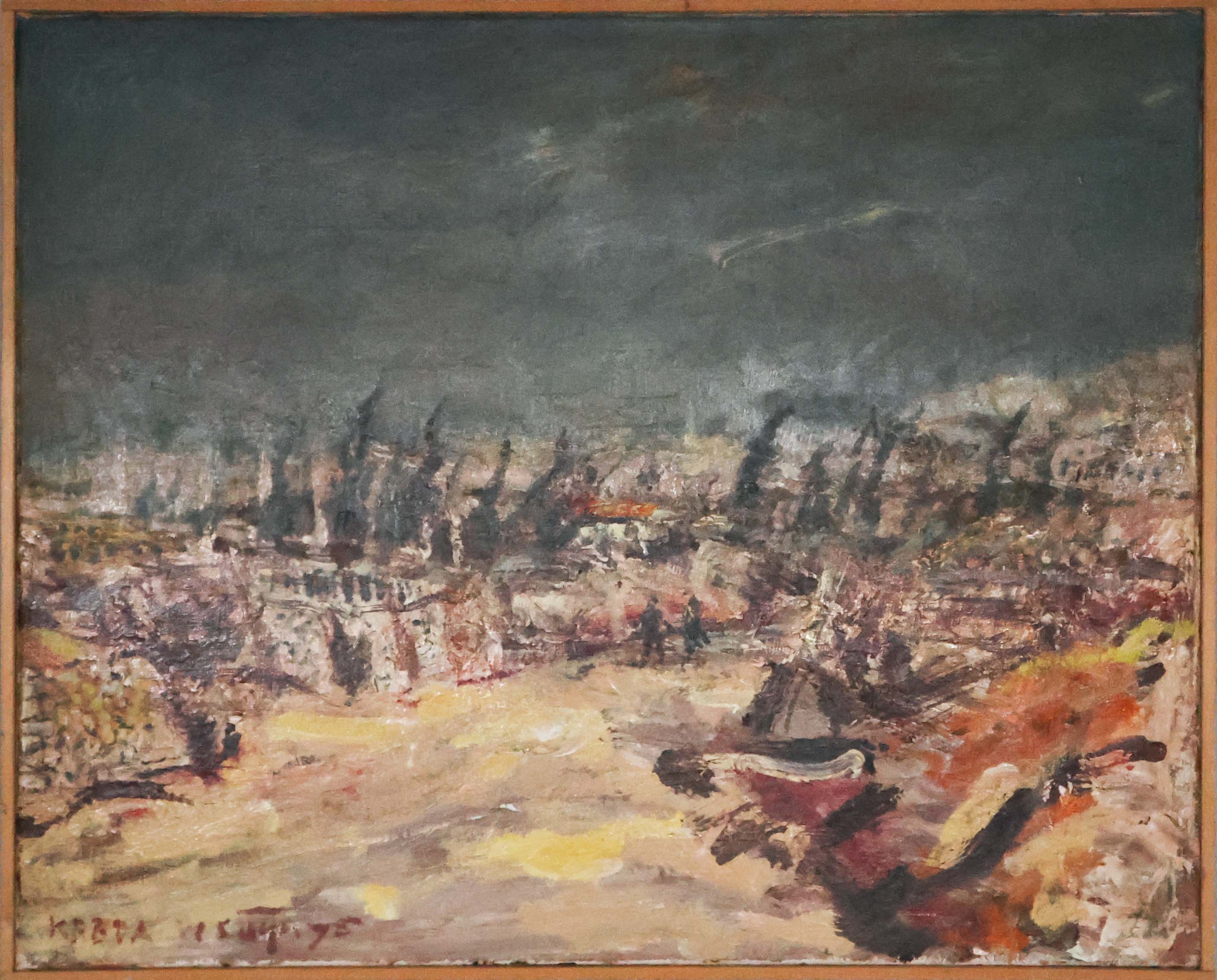 Wim Steijn - Olieverf op doek, Landschap Kreta - Ingelijst kopen? Bied vanaf 150!