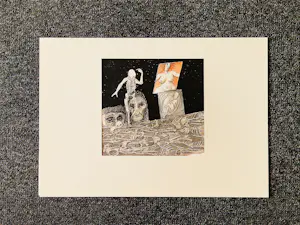 Hans Almekinders - Bijzondere gemengde techniek (inkt, aquarel, sepia) "Levensloop" kopen? Bied vanaf 41!