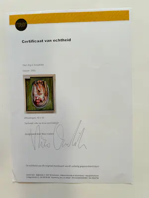 Nico Vrielink - - zonder titel maar met lijst! (kip in braadslee) kopen? Bied vanaf 425!