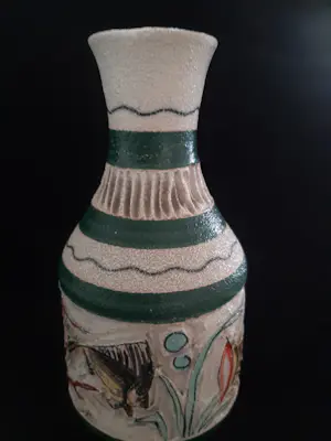 Aldo Londi - Italiaanse Sgraffito vaas, fantasie zeewezens, Fratelli Fanciullacci kopen? Bied vanaf 175!