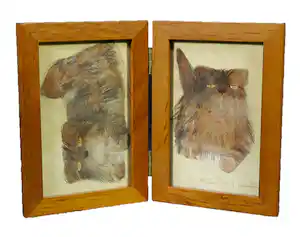 Mohaier Dariush - Gemengde techniek op papier, Katten (Tweeluik) verkocht voor € 41!