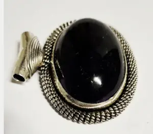 Nieuwe prachtige zilveren hanger met grote Amethist kopen? Bied vanaf 67!