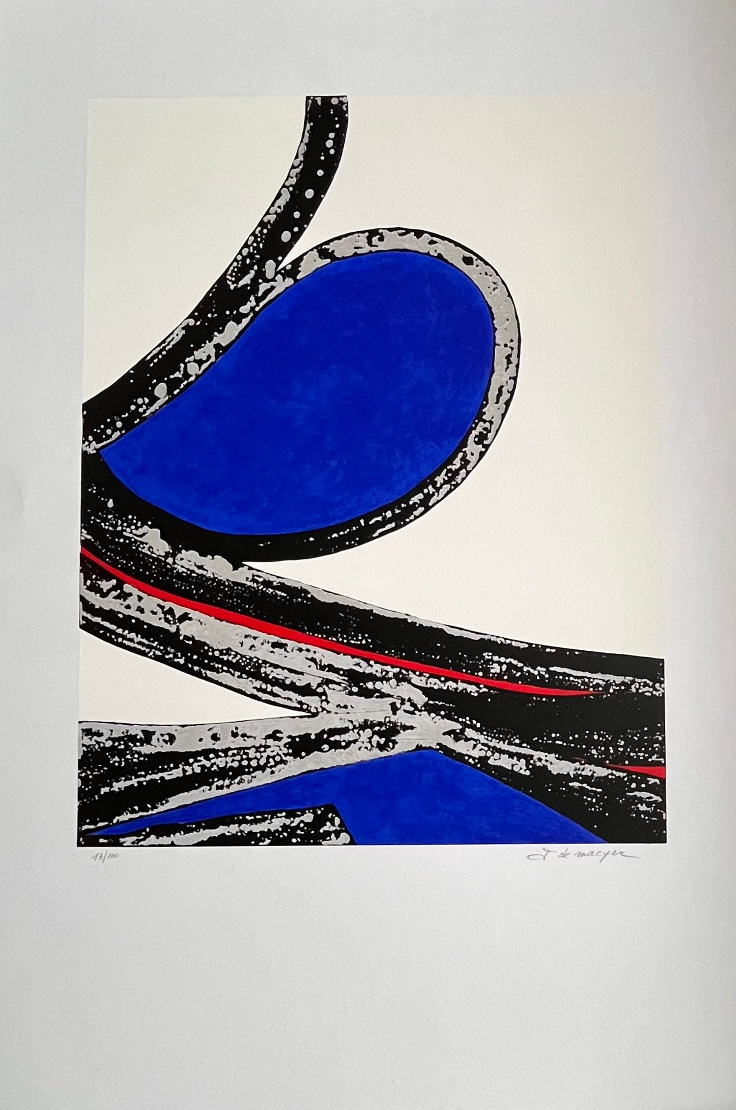 Jacky De Maeyer - Grote gesigneerde lithografie - "Textile Fiber" - 13/100 kopen? Bied vanaf 75!