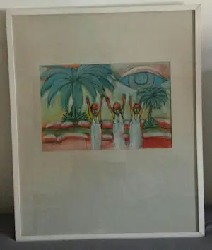 Mart Min - Het Lange Wachten -Krijt met aquarel kopen? Bied vanaf 200!