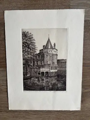 Frans IJserinkhuijsen - Schreierstoren te Amsterdam, 1950 kopen? Bied vanaf 30!
