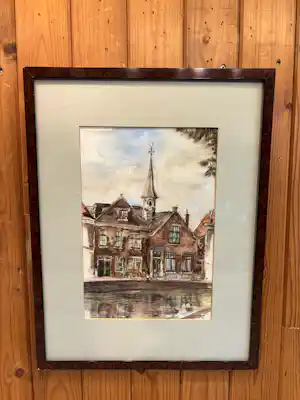Henk Hilterman - Stadsgezicht kolksluis spaarndam kopen? Bied vanaf 50!