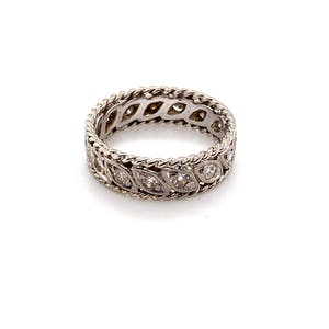 handgemaakte 18kt witgouden ring met diamant maat50(16) 4,62gr kopen? Bied vanaf 290!