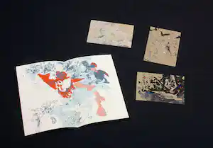 Pierre van Soest - Lot van drie originele werken en een grafisch werk op papier verkocht voor € 60!