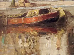 Hendrik ten Hoven - Amsterdamse gracht met zicht op de Zuiderkerk kopen? Bied vanaf 350!