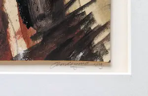 Jan Radersma - Abstracte compositie - Gemengde techniek - Ingelijst kopen? Bied vanaf 50!