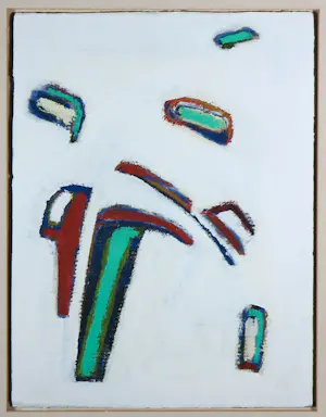 Theo van Keulen - Gemengde techniek, Zonder titel / Abstracte compositie kopen? Bied vanaf 150!
