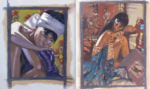 Nico Vrielink - Twee gesigneerde litho's in casette, Asia verkocht voor € 43!