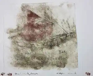 Anton Heyboer - Kleuren ets, Schip kopen? Bied vanaf 150!