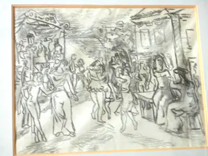 Albert Muis - Gemengde techniek - Feest op het Plein kopen? Bied vanaf 195!