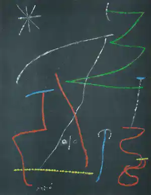 Joan Miro - Vogel in de nacht - 1958 - Lithografie verkocht voor € 100!