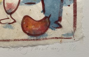 Eddy Varekamp - aquarel op Japans papier | 'Model 8' | 1986 kopen? Bied vanaf 80!