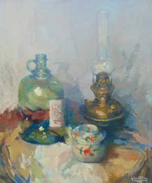 Albert Wouters - Stilleven met fles kopen? Bied vanaf 175!