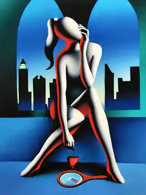 Mark Kostabi - Samt Everywhere verkocht voor € 150!