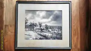 Gies Cosyns - houtskooltekening landschap verkocht voor € 95!