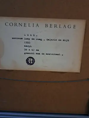 Cornelia Berlage - Origineel acrylportret 'Lucy' (1993) – Gecertificeerd kopen? Bied vanaf 75!