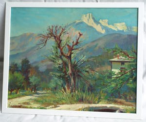 Klaas Pijlman - Olieverf op canvasboard , Cornetta, Italië - gesigneerd & ingelijst – 1980 kopen? Bied vanaf 35!