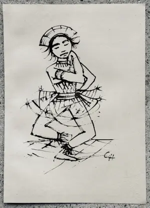 Karl Hofer - Javanische Tänzerin. Original-Lithografie,1921 kopen? Bied vanaf 250!