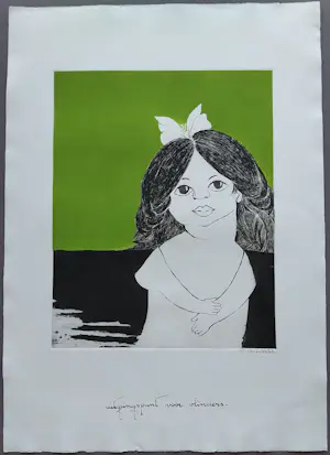 Ans Wortel - uitgangspunt voor vlinders - gesigneerde ets kopen? Bied vanaf 69!