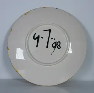 Gertie Janssen - Set van drie handbeschilderde keramieken borden kopen? Bied vanaf 70!