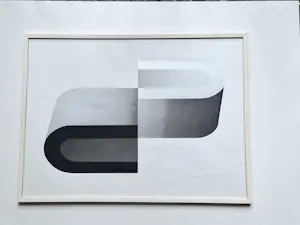 Yvonne Kracht - een in 1971 gemaakte monochrome zeefdruk - Abstractie - bep. oplage (55/200) kopen? Bied vanaf 75!