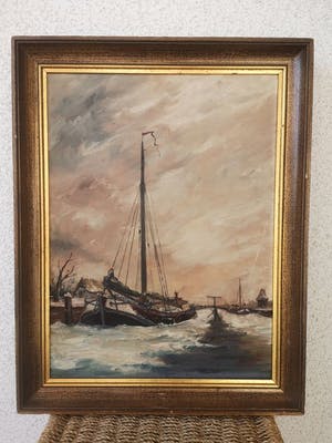 Niet of onleesbaar gesigneerd - Aangemeerd aan Kade kopen? Bied vanaf 1!