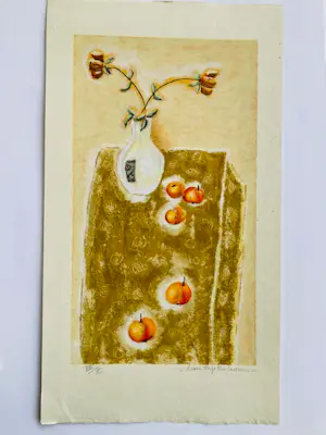 Lita van Engelenhoven - Stilleven met tulpenvaas en vijf appels kopen? Bied vanaf 65!